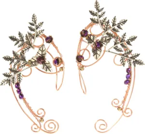 1 Pair Leaf Ear Cuff Earrings for Women Elegant Fairy Design Lightweight and Comfortable Versatile Accessory for All Day Wear Unique Hanging Style