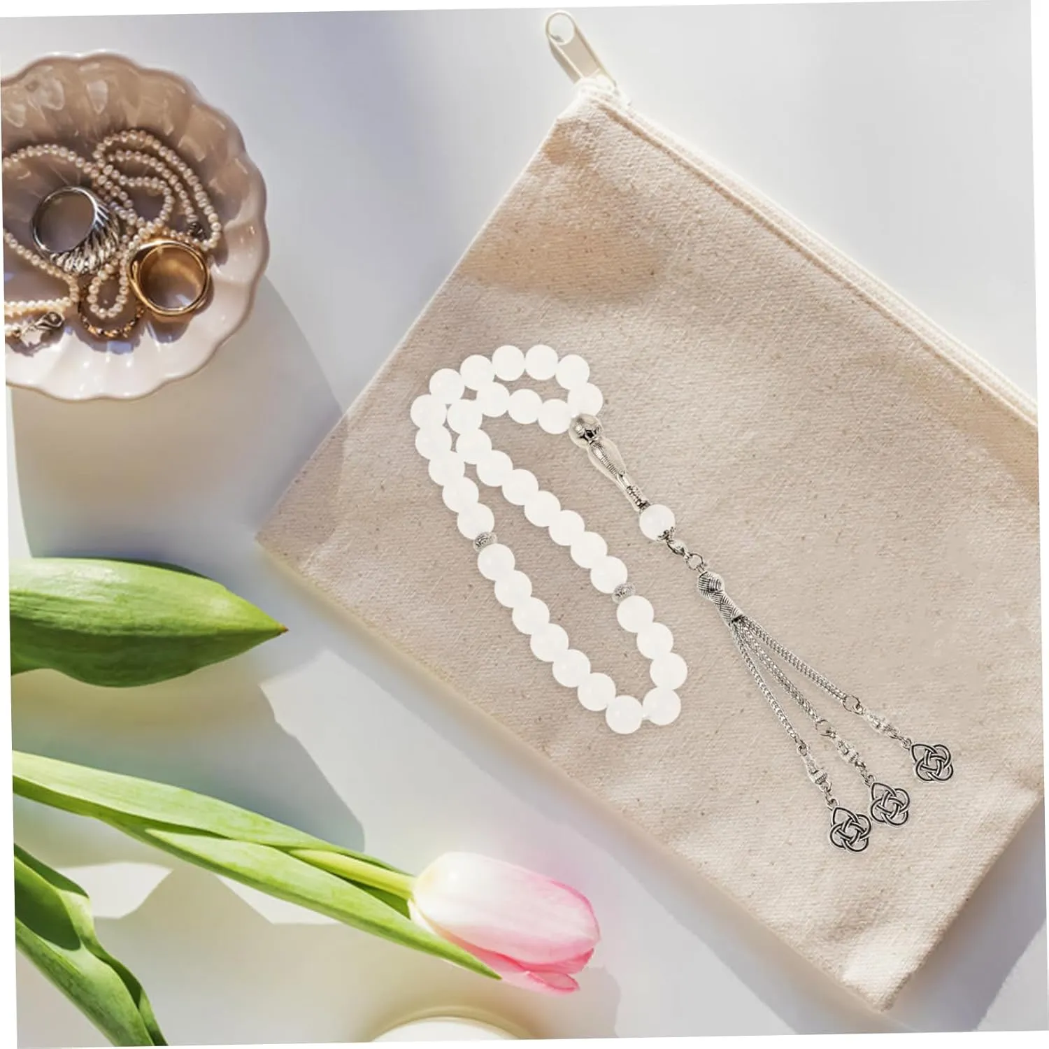 1 String Agate Bead Bracelet Tasbih Bracelet Handheld Prayer Beads Rosary Necklace Ornament