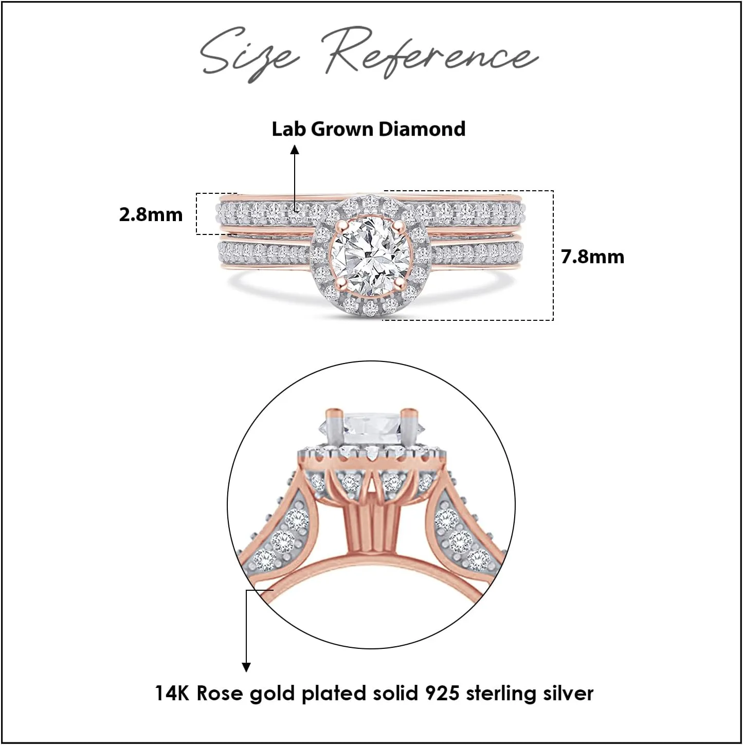 1.33 Cttw Halo Vintage Style Bridal Set Ring in Moissanite Or Lab Grown Diamond Engagement Wedding Ring For Women In 14K Gold Plated Sterling Silver