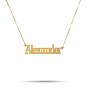 14k Gold Custom Name Necklace Personalized Name Necklace Unique Name Pendant Necklace Customized Initial Perfect Jewelry Gift for Her, Women, Mom Available in Yellow, Rose or Sterling Silver