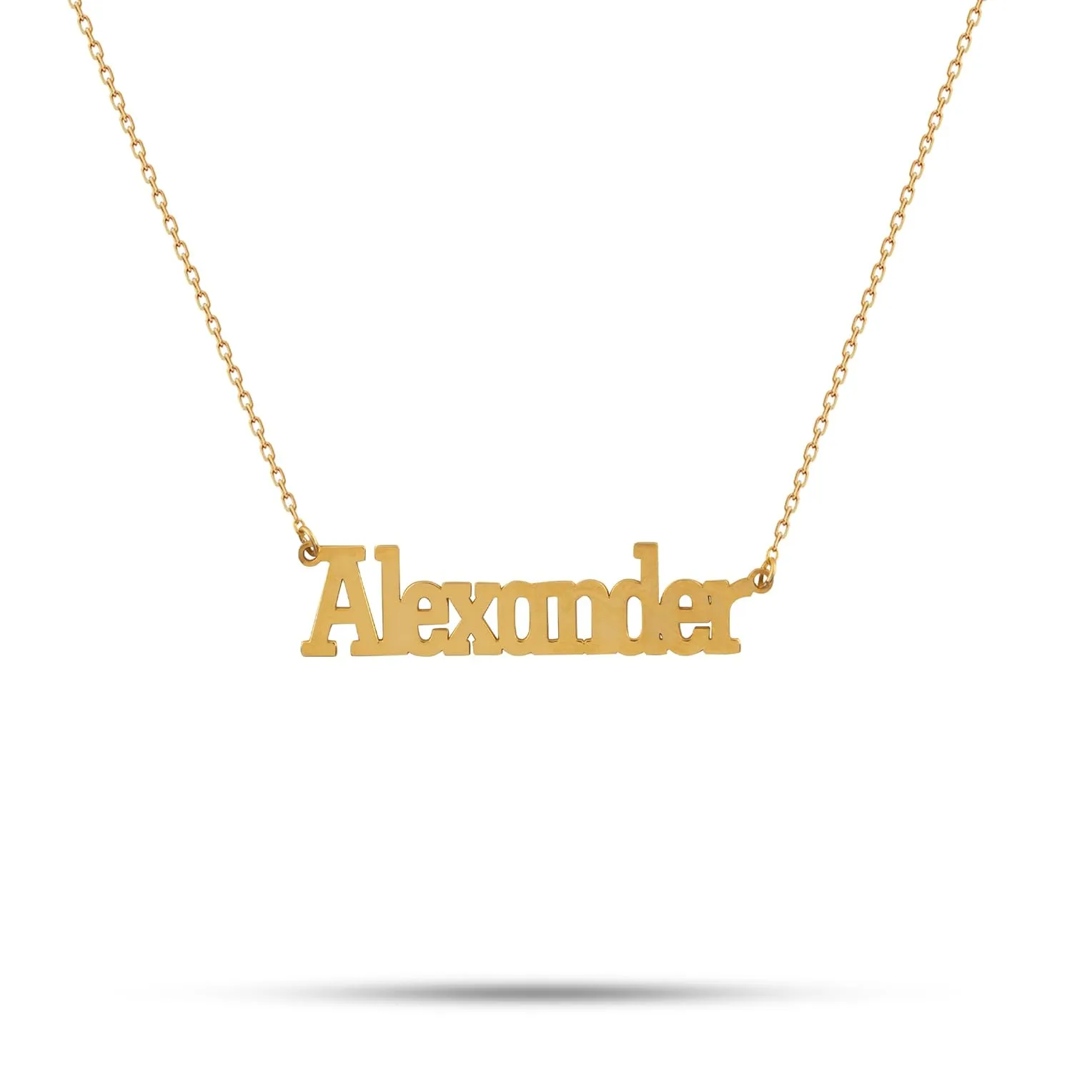 14k Gold Custom Name Necklace Personalized Name Necklace Unique Name Pendant Necklace Customized Initial Perfect Jewelry Gift for Her, Women, Mom Available in Yellow, Rose or Sterling Silver