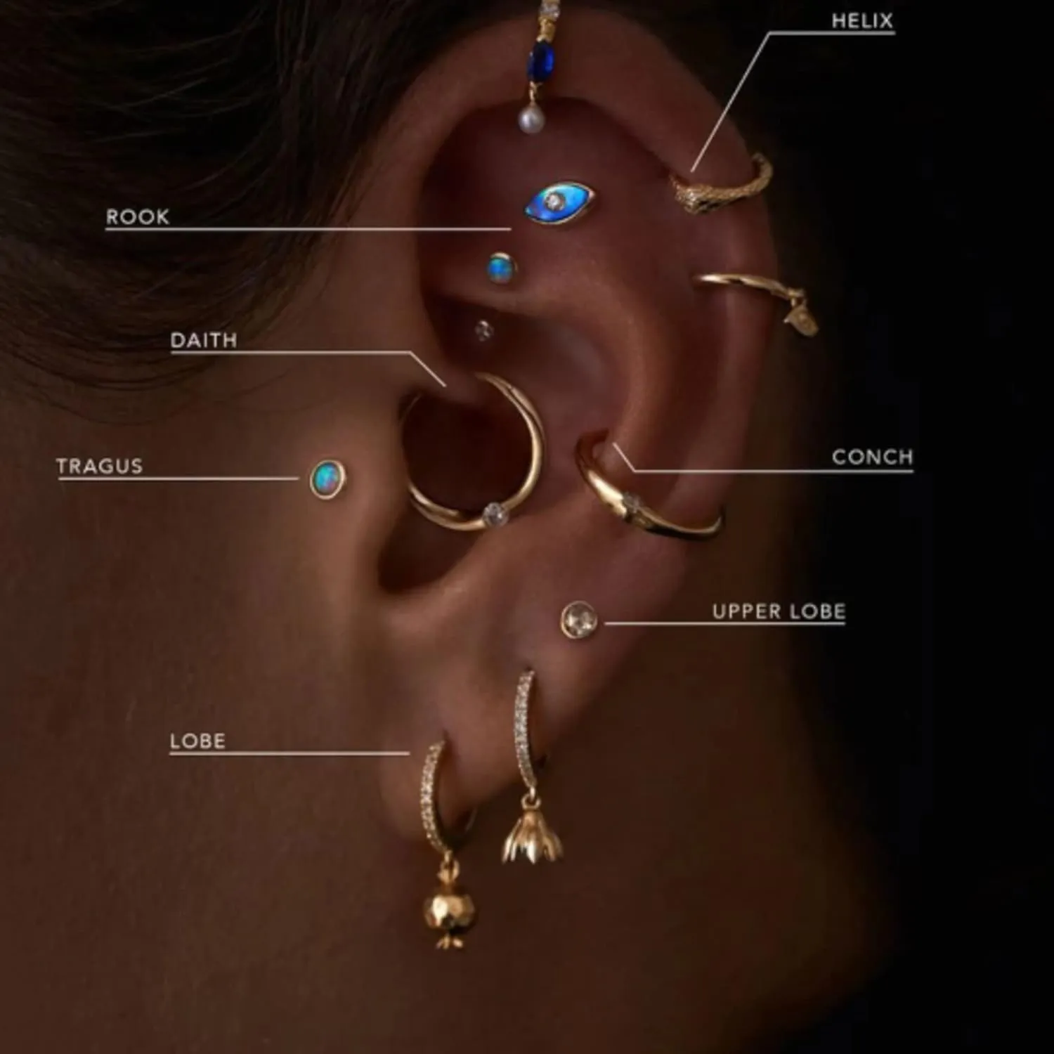14K Gold Shine Hoop, Daith Piercing, Septum Conch Ring, Ear Clicker, Diamond (0.16ct) Cartilage Tragus Hoop, Nose Ring, Gift For Her
