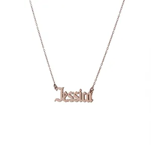 14k Solid Gold Custom Name Necklace Personalized Pendant, Custom Made Pendant Personalized Jewelry, Personalized Name Necklace Pendant Adjustable Chain by HStudio