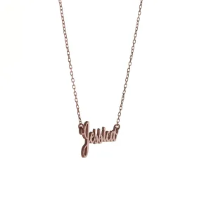 14k Solid Gold Name Necklace Personalized, Custom Made Pendant Personalized Jewelry, Personalized Name Necklace Pendant Adjustable Chain by HStudio