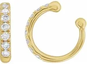 14K Yellow 1/6 CTW Natural Diamond Ear Cuff