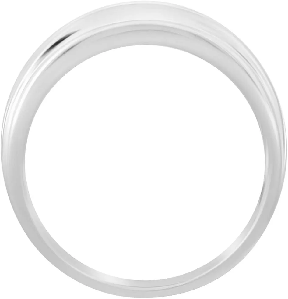 1/6 cttw Round Natural Diamond Men's Wedding Band Ring in Solid 10K Gold