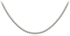 31.75 Ct. Avariah 14k Solid Yellow Gold Natural Round Brilliant Shape Timeless Dreams Riviera Diamond Necklace 18" (F-G Color, VS1-VS2 Clarity)