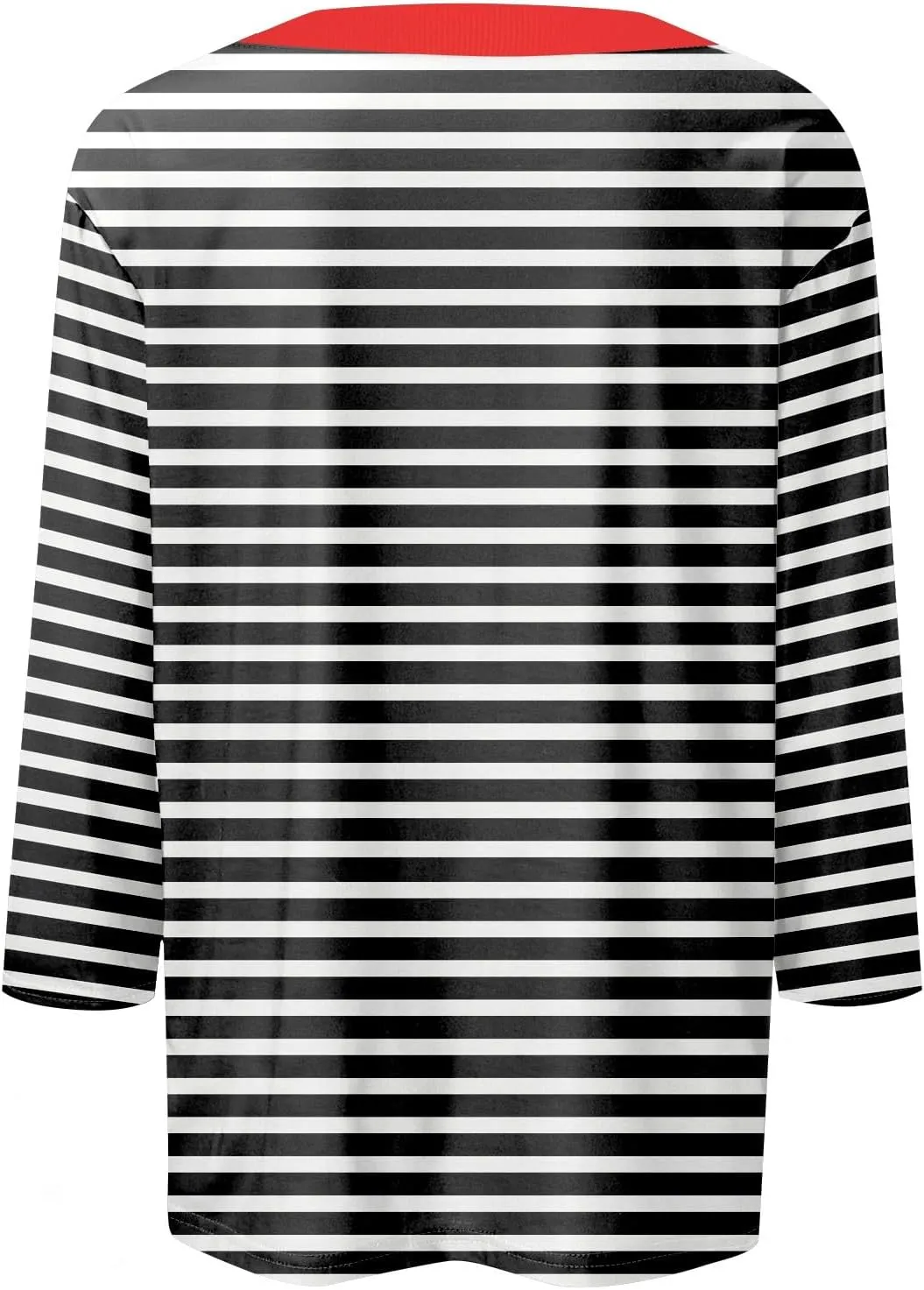 3/4 Length Sleeve Womens Tops Plus Size,Basic Elbow Sleeve Workout Top Striped Shirt Crew Neck 3 Quarter Sleeve Tees