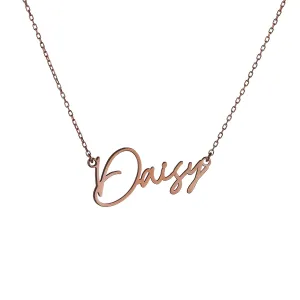 8k Solid Gold Customize Any Name Necklace Personalized, Custom Made Pendant Personalized Jewelry, Personalized Name Necklace Sterling Silver Pendant, Adjustable Chain by HStudio