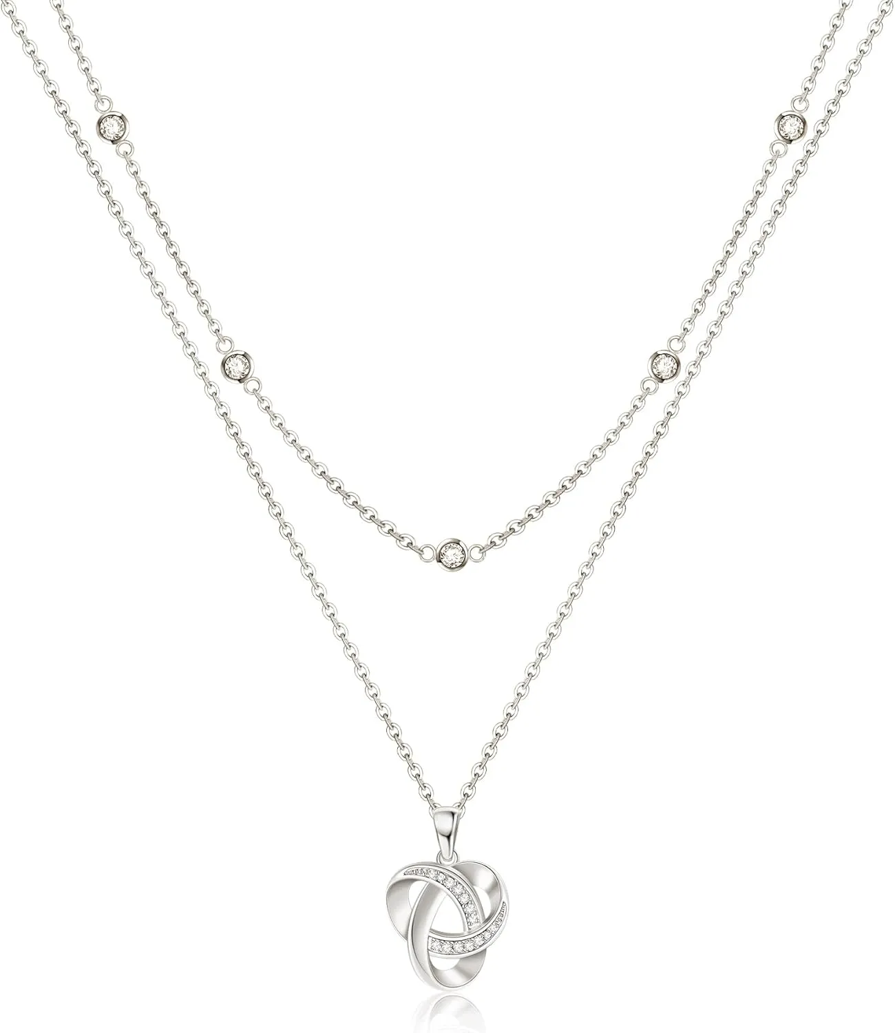 ACECHA Diamond Necklaces for Women-Dainty 18K Gold Silver Plated Choker CZ Layered Pendant with Pearl Diamond Zircon Cross Trendy Minimalist Necklace Jewelry Gifts For Women