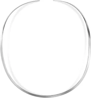 AeraVida Minimalist Contempo Plain Sterling Silver Choker Necklace
