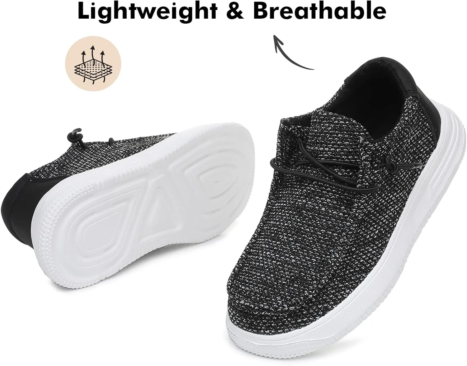 Ahannie Kids Slip On Loafers for Boys and Girls ??Casual Shoes Lightweight Breathable Dress Shoes for Toddler, Little Kid, Big Kid
