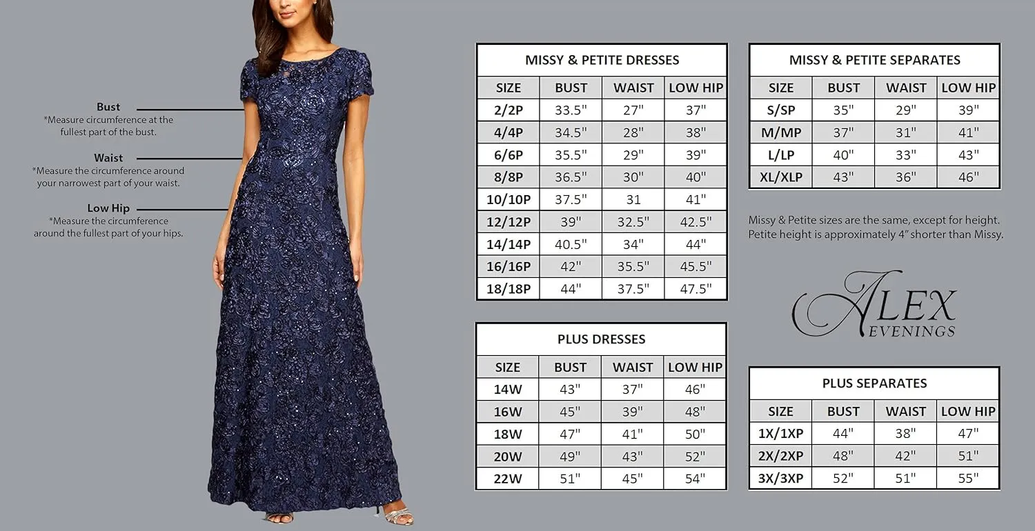 Alex Evenings Women's Full Length Formal Maxi Skirt