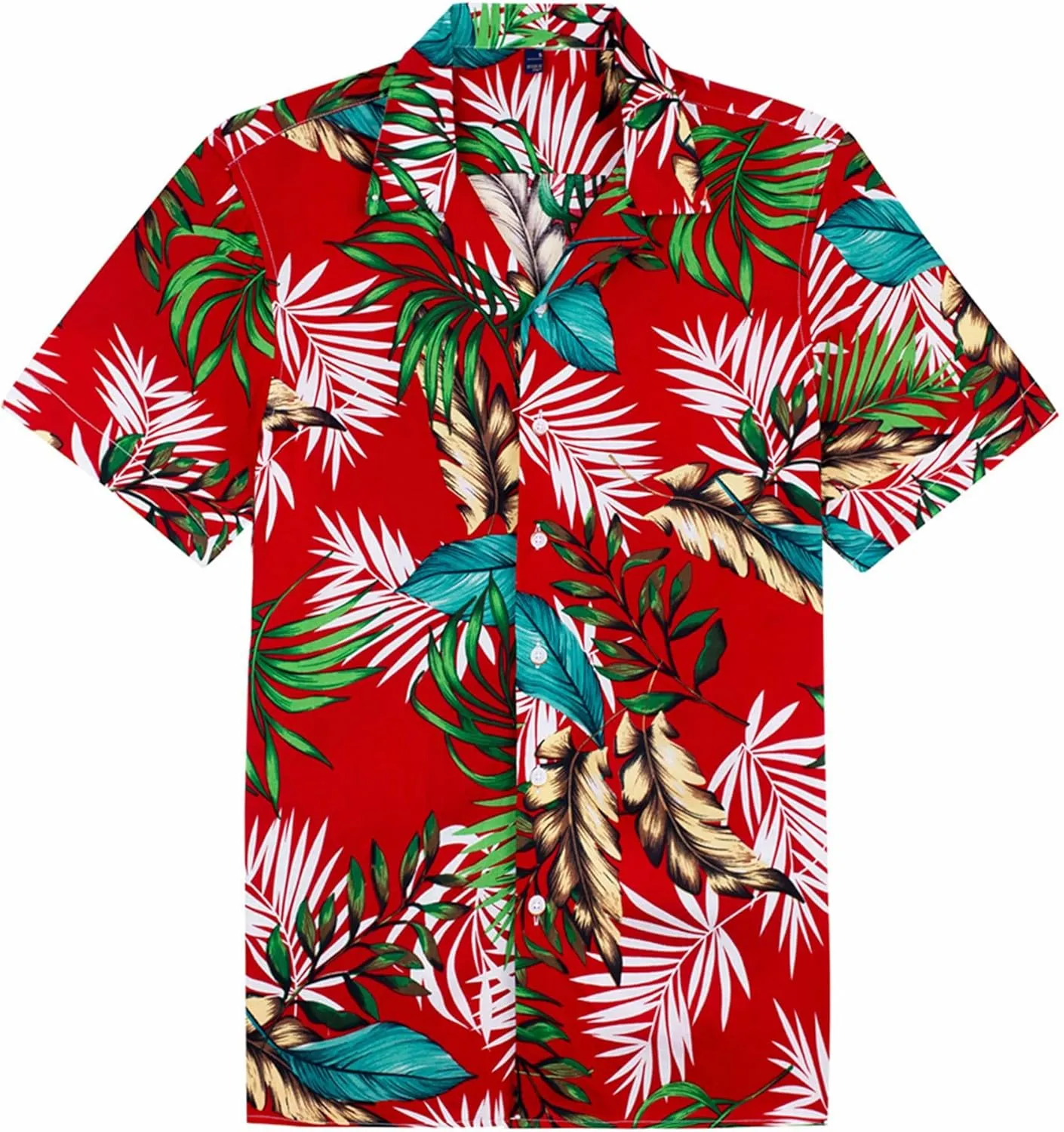 Alimens & Gentle Hawaiian Shirt for Men Summer Beach Casual Short Sleeve Button Down Shirts Printed Tropical Vacation Shirts