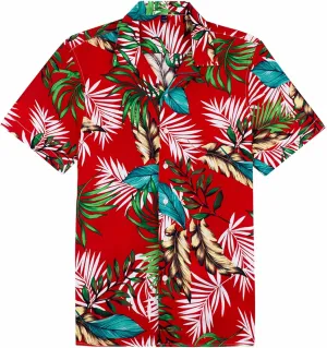 Alimens & Gentle Hawaiian Shirt for Men Summer Beach Casual Short Sleeve Button Down Shirts Printed Tropical Vacation Shirts