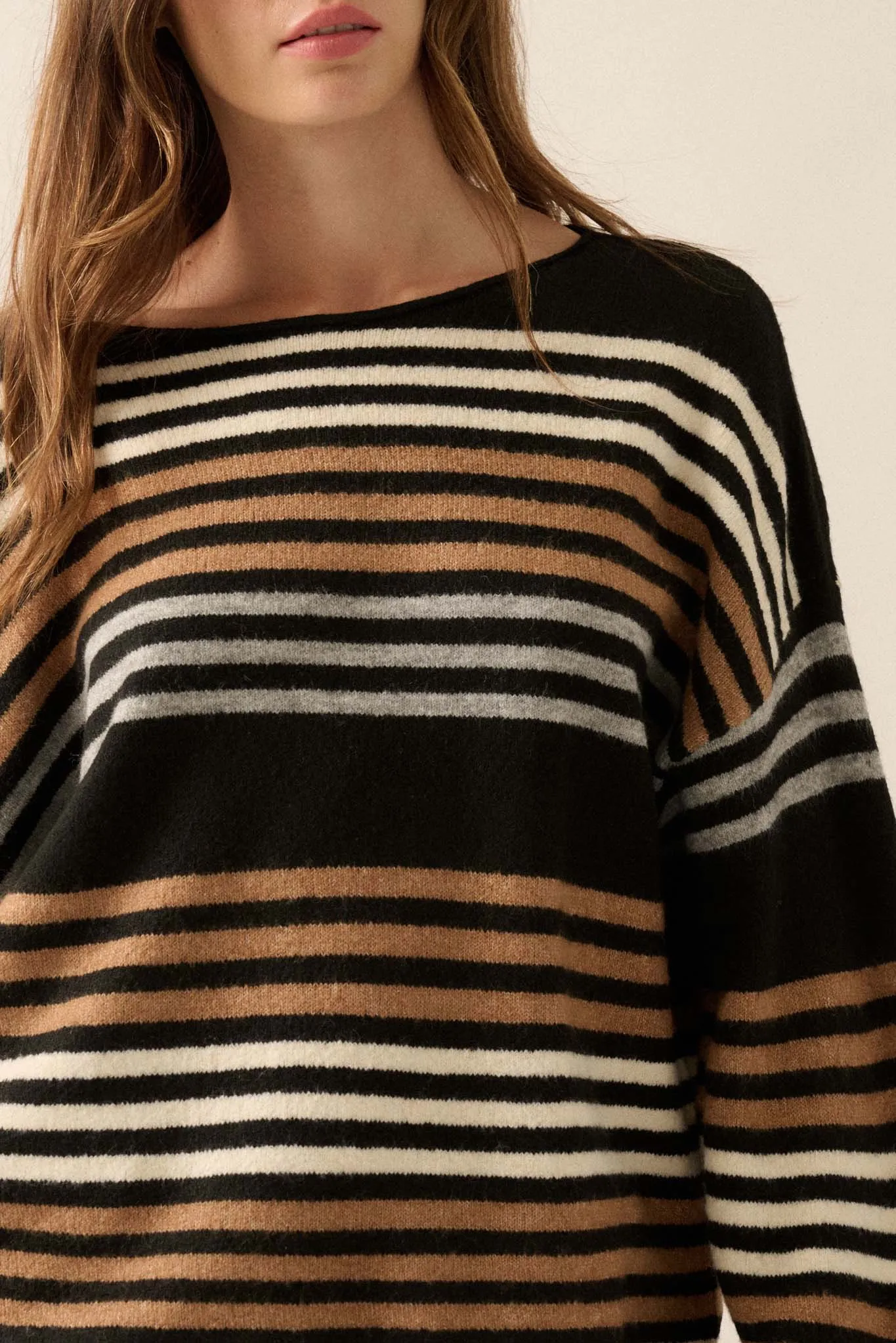 Along These Lines Multicolor Striped Knit Sweater