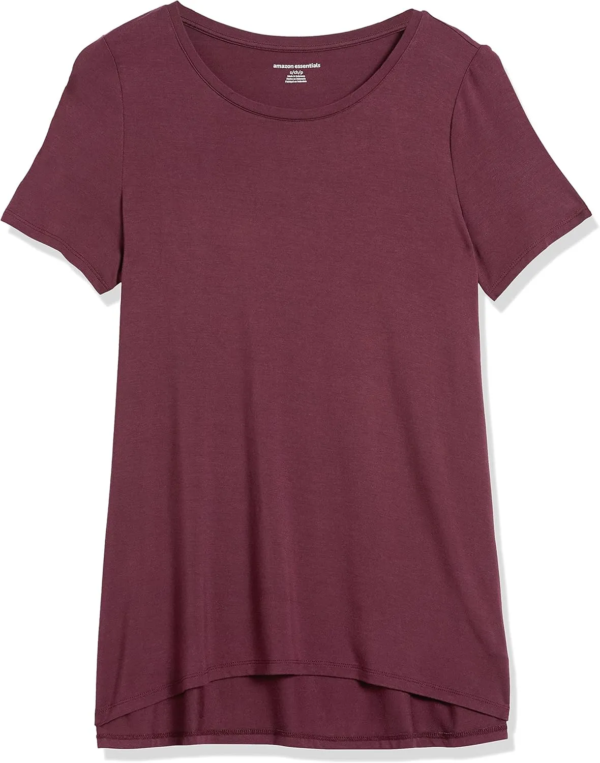 Amazon Essentials Women's Relaxed-Fit Short-Sleeve Scoopneck Swing T-Shirt (Available in Plus Size)