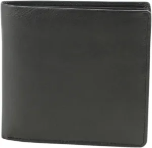 American Bison Slim Genuine Leather Bifold Wallet for Men  Secure RFID Blocking Men's Wallet  Durable & Classic Style (Black)
