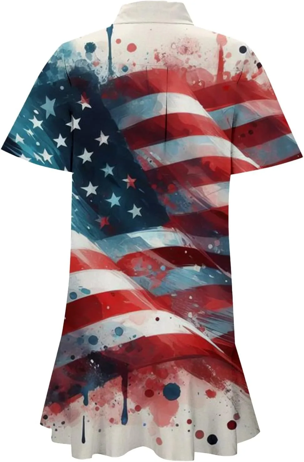 American Flag Dress for Women 4th of July Outfits Patriotic Dress Fourth of July Outfit Summer Boho Beach Sundresses