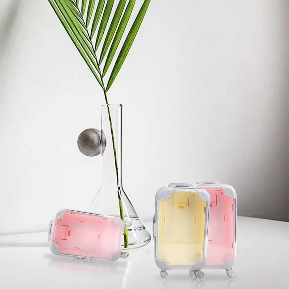 asky Mini Plastic Travel Bag Suitcase Luggage Cute Holder Case Suitcase for Children Dolls