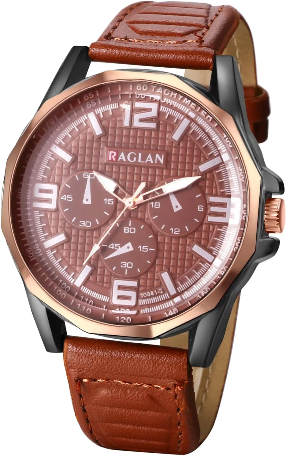 Avaner Men's Leather Wrist Watches: Big Face Analog Quartz Classic Large Dial Business Watches with Luminous Hands