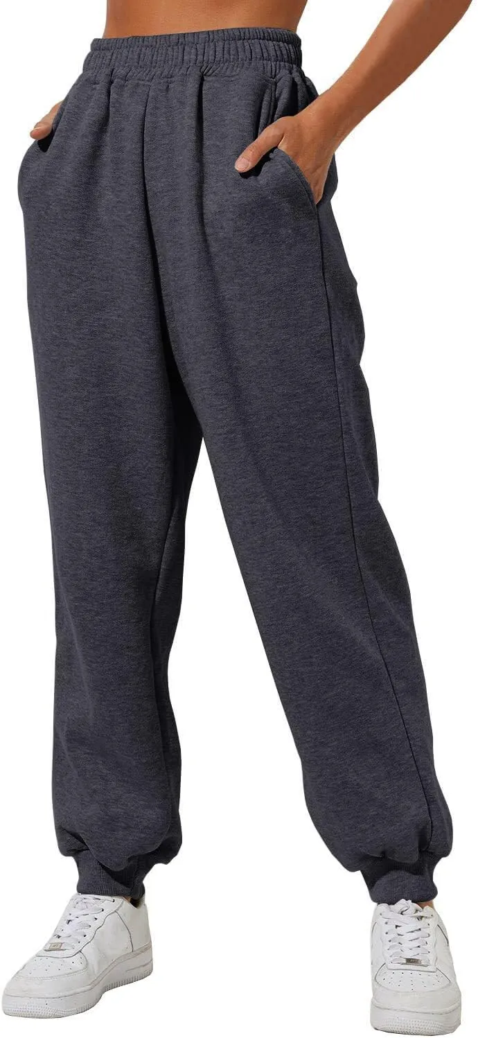 Baggy Sweatpants for Women 2024 High Waisted Casual Workout Joggers Pants Y2k Trendy Lounge Trousers Bottoms Pockets