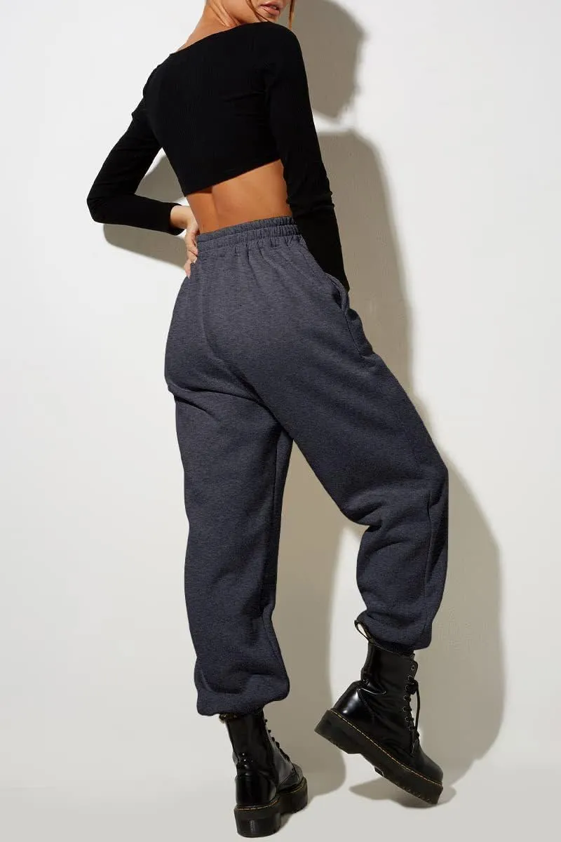 Baggy Sweatpants for Women 2024 High Waisted Casual Workout Joggers Pants Y2k Trendy Lounge Trousers Bottoms Pockets