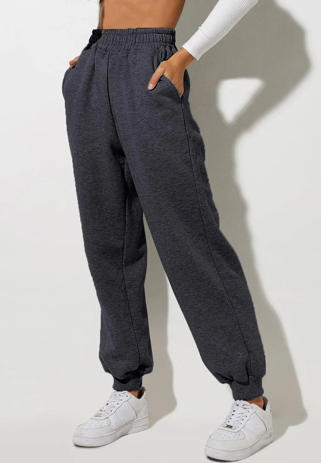 Baggy Sweatpants for Women 2024 High Waisted Casual Workout Joggers Pants Y2k Trendy Lounge Trousers Bottoms Pockets