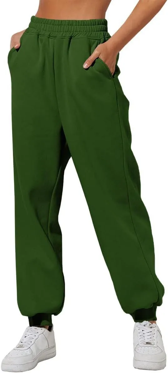 Baggy Sweatpants for Women 2024 High Waisted Casual Workout Joggers Pants Y2k Trendy Lounge Trousers Bottoms Pockets
