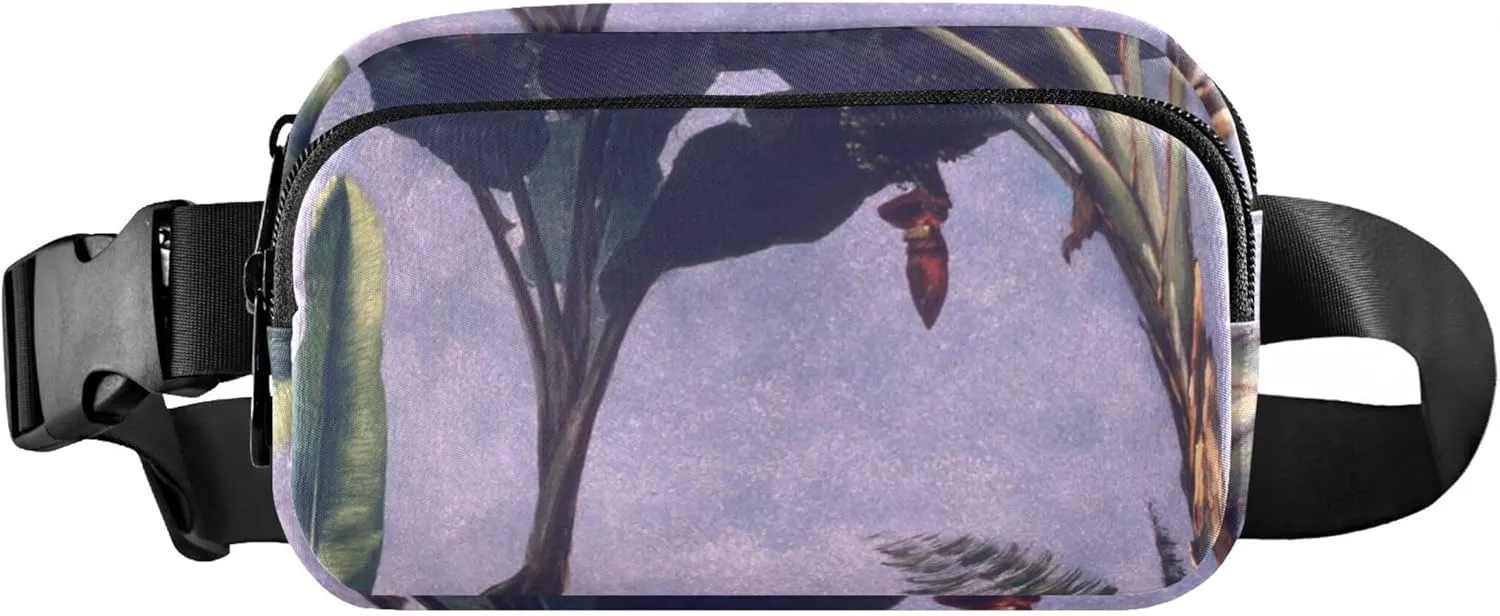 Banana Trees Albert Bierstadt Print Waterproof Women Fanny Pack Belt Bags Hip Pack Cartoon Crossbody Waist Purse