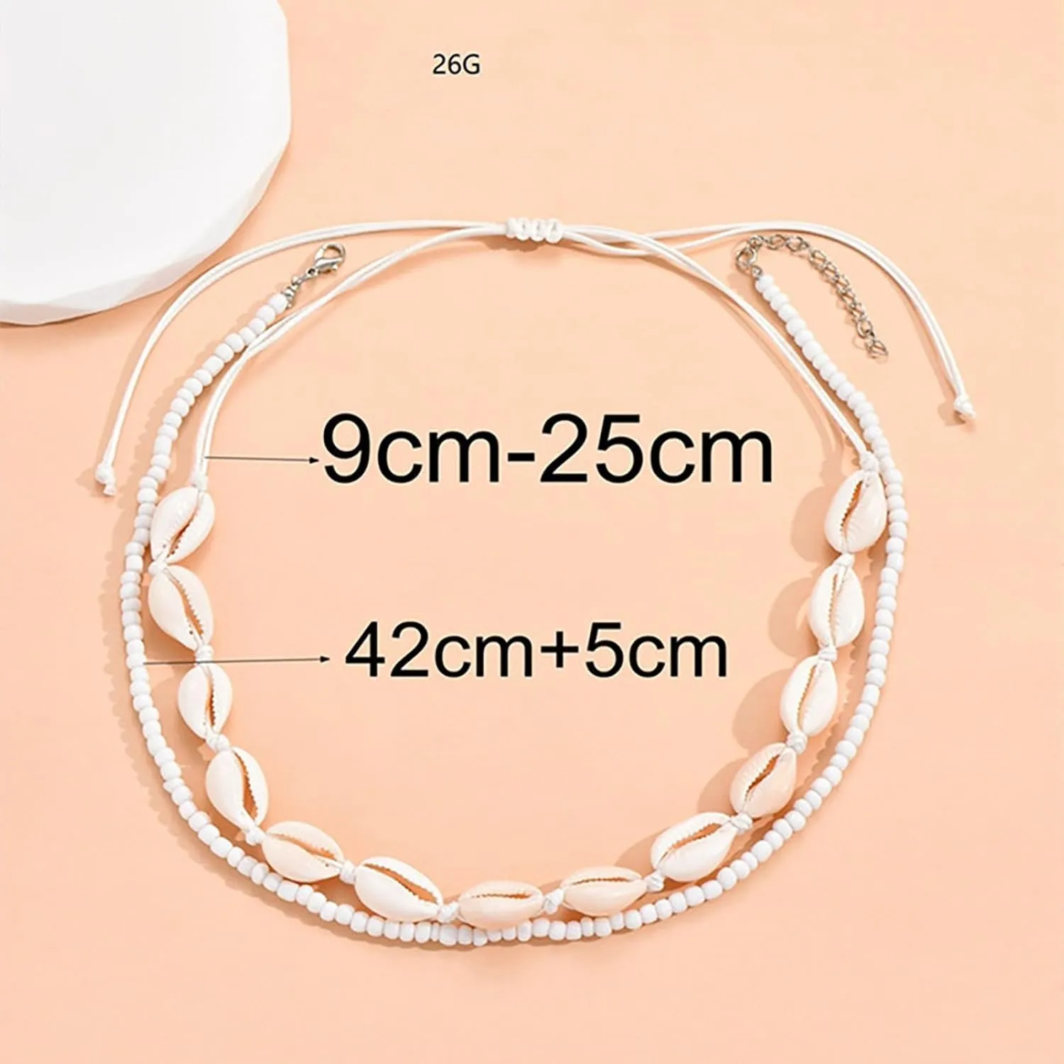 Beach Shell Necklace Layered Seashell and Starfish Pendant Jewelry Adjustable Chain Ocean Inspired Summer Outfits for Women