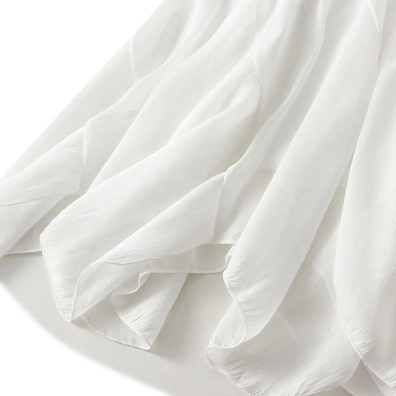 Beach Skirts for Women Asymmetrical Hem Elastic Waist Flowy Long Skirt 2025 Fashion Trendy Summer Pleated Skirt