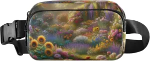 Beautiful Floral Blooming Valley Fanny Pack for Women Waterproof Hip Pack Belt Bag Cute Waist Purse for Women