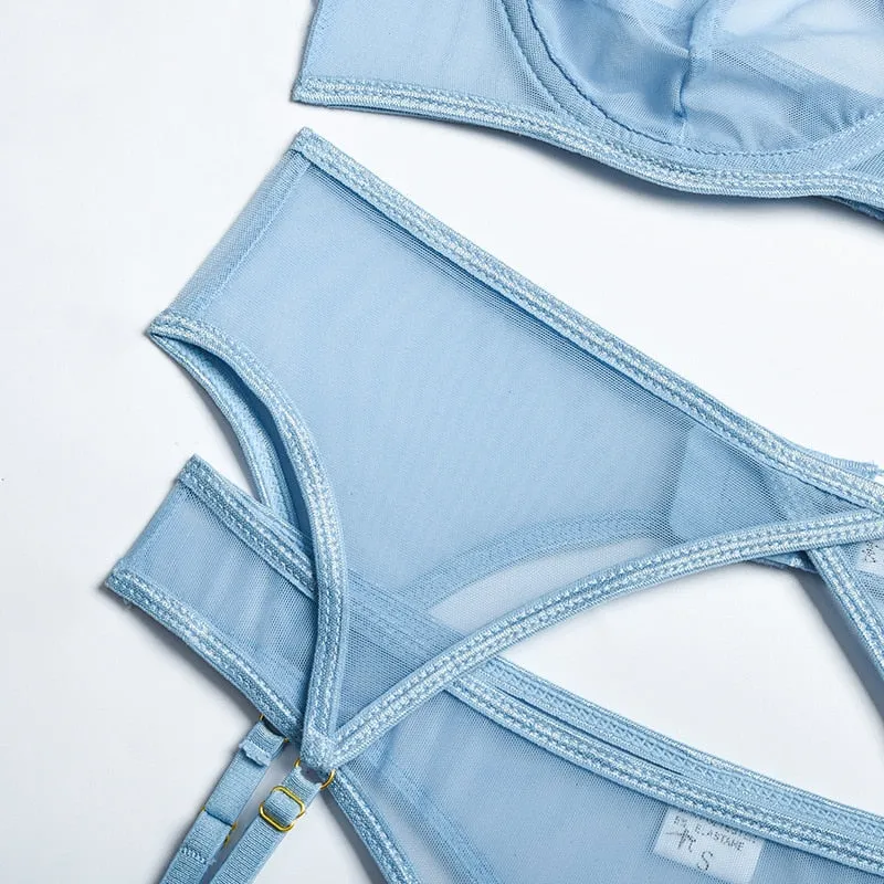 BerriesJam - 4 Pieces Sexy Erotic Lingerie Set