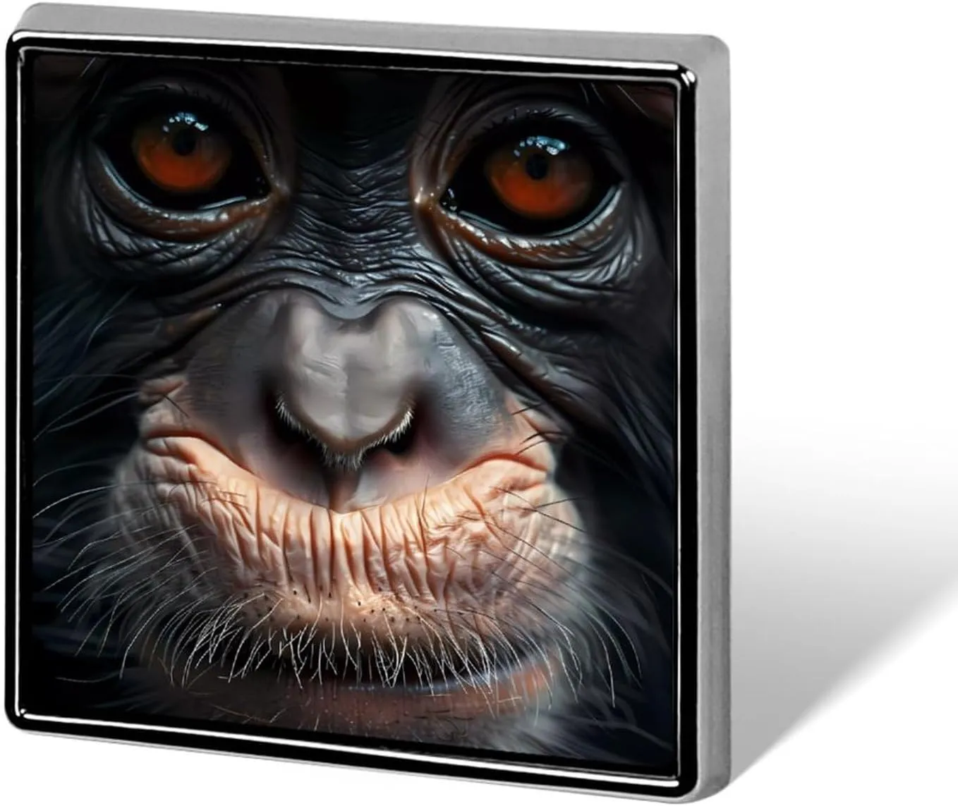 Big Face Monkey Custom Lapel Pins Square Brooch Tie Suit Dress Accessories for Men Women Wedding Birthday