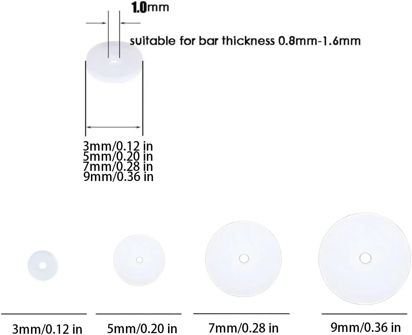 Bloomfall Clear Piercing Disc for Nose Piercing Bump Treatment, Silicone Earrings for Keloids Healing Pads