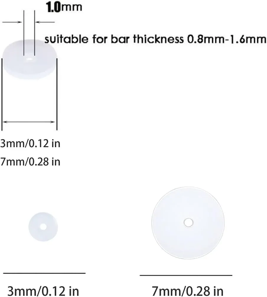 Bloomfall Clear Piercing Disc for Nose Piercing Bump Treatment, Silicone Earrings for Keloids Healing Pads