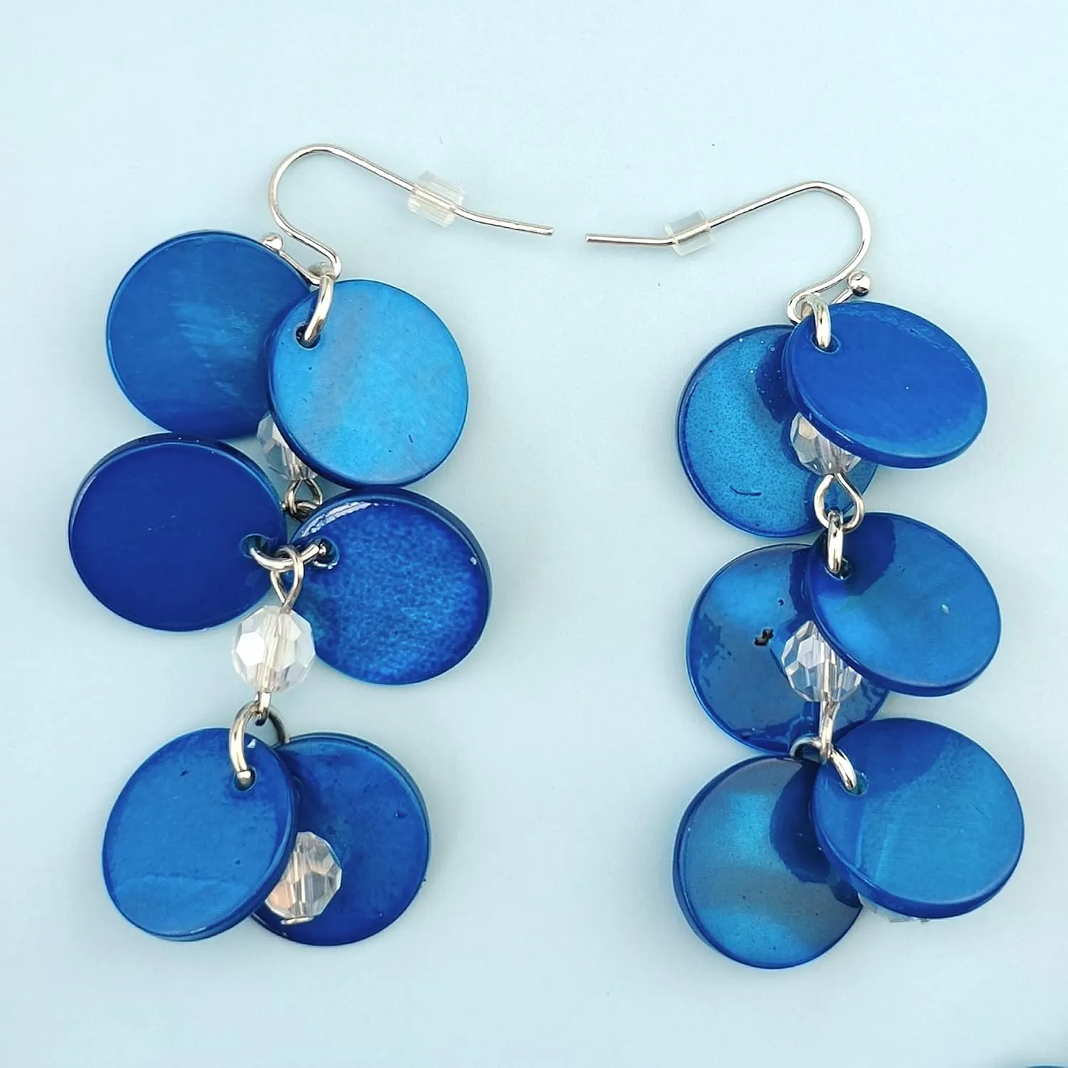 Bocar 2 Layer Statement Choker Shell Necklace and Earring Set for Women Gift