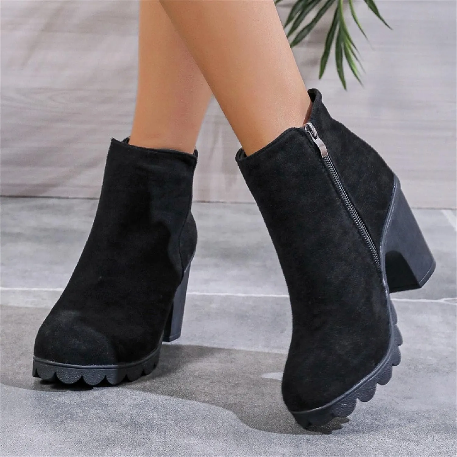 Brown Ankle Boots Botas Negras Para Mujer Women Leather Boots Women Wide Width Womens Leather Booties and Ankle Boots Women Lace Up Buckle Belt High Heels Platform Ankle Boots