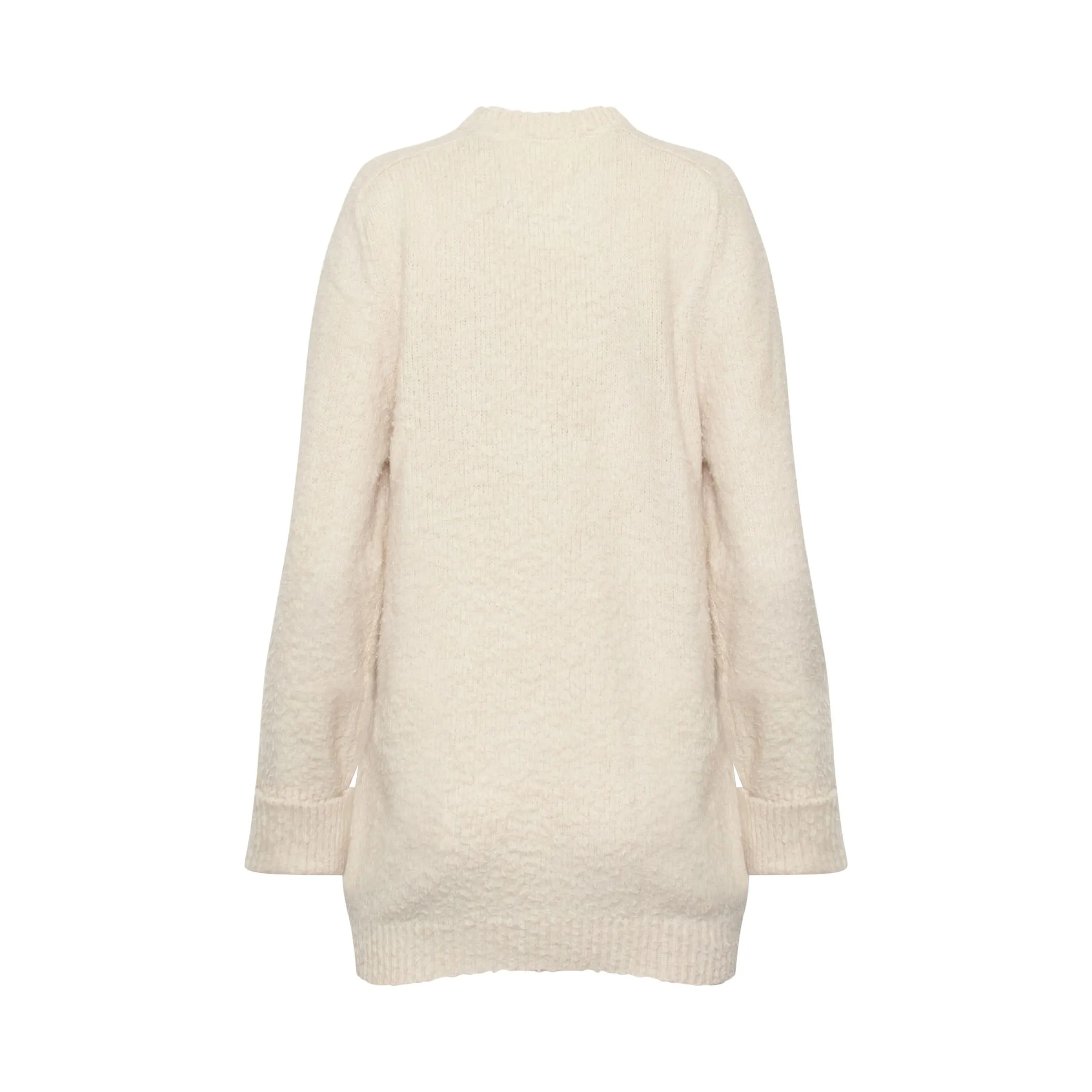 Brushed Finish Knitwear in Milk