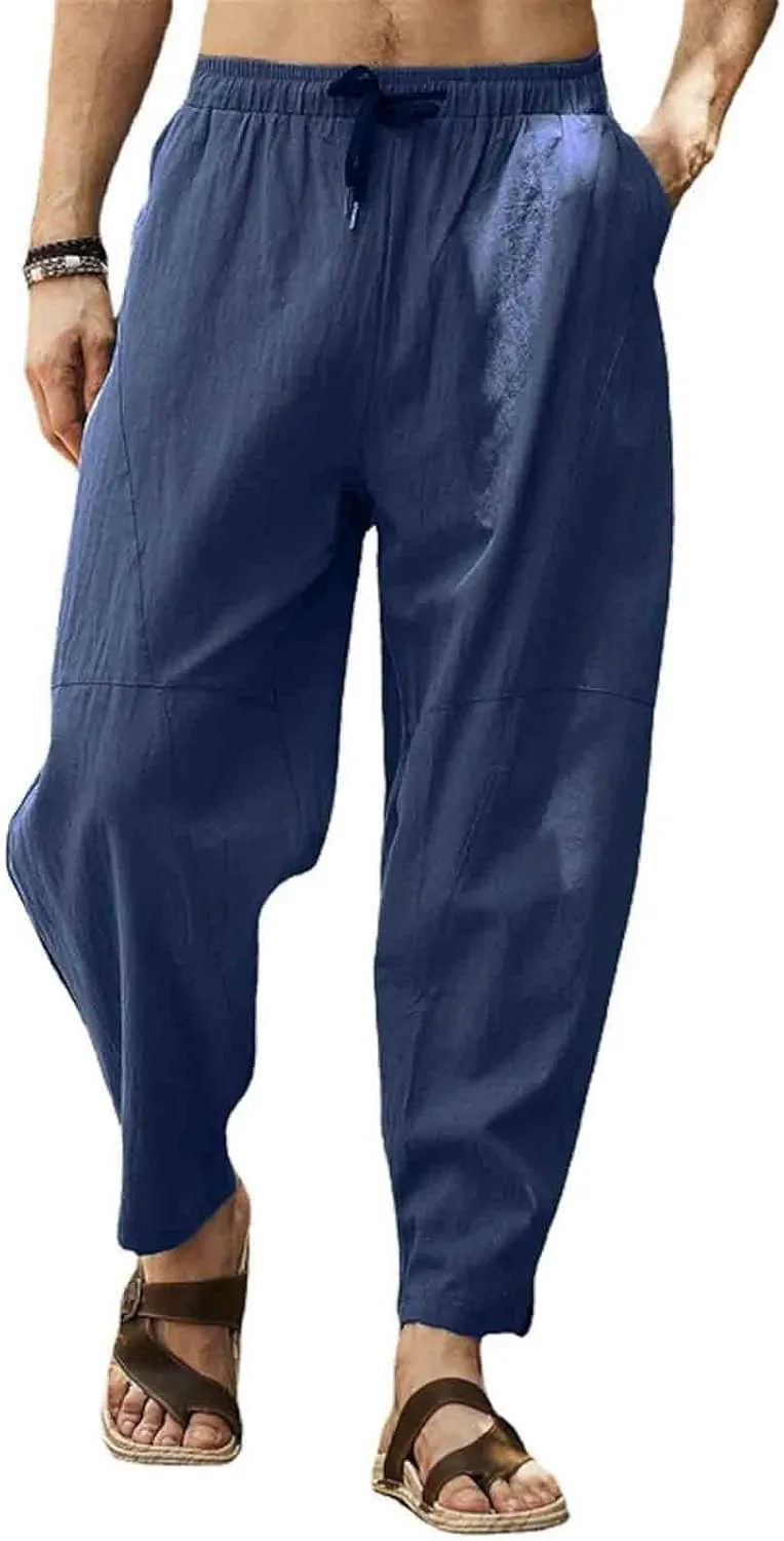 Cargo Pants for Men Baggy Casual Active Sports Sweatpants for Men Long Openleg Track Fleece Cargo Jogging Pants Mens