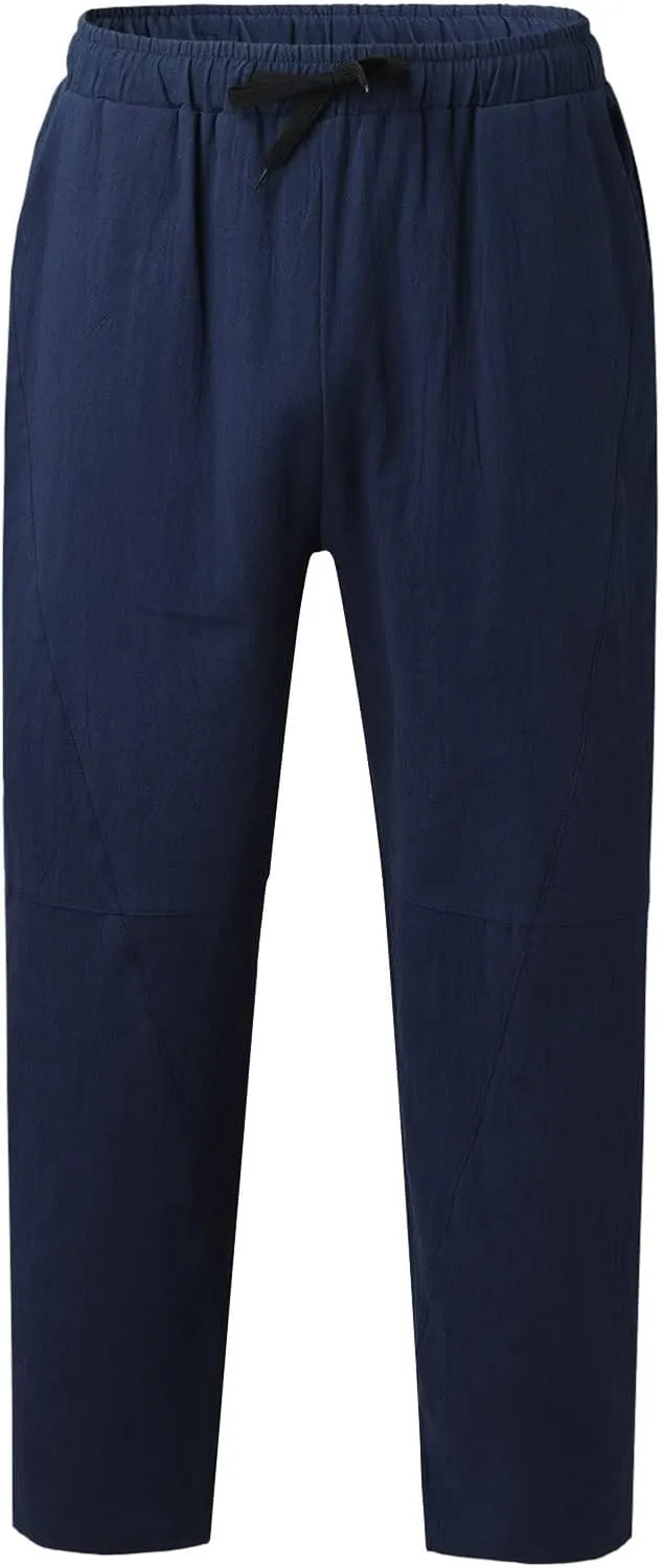 Cargo Pants for Men Baggy Casual Active Sports Sweatpants for Men Long Openleg Track Fleece Cargo Jogging Pants Mens
