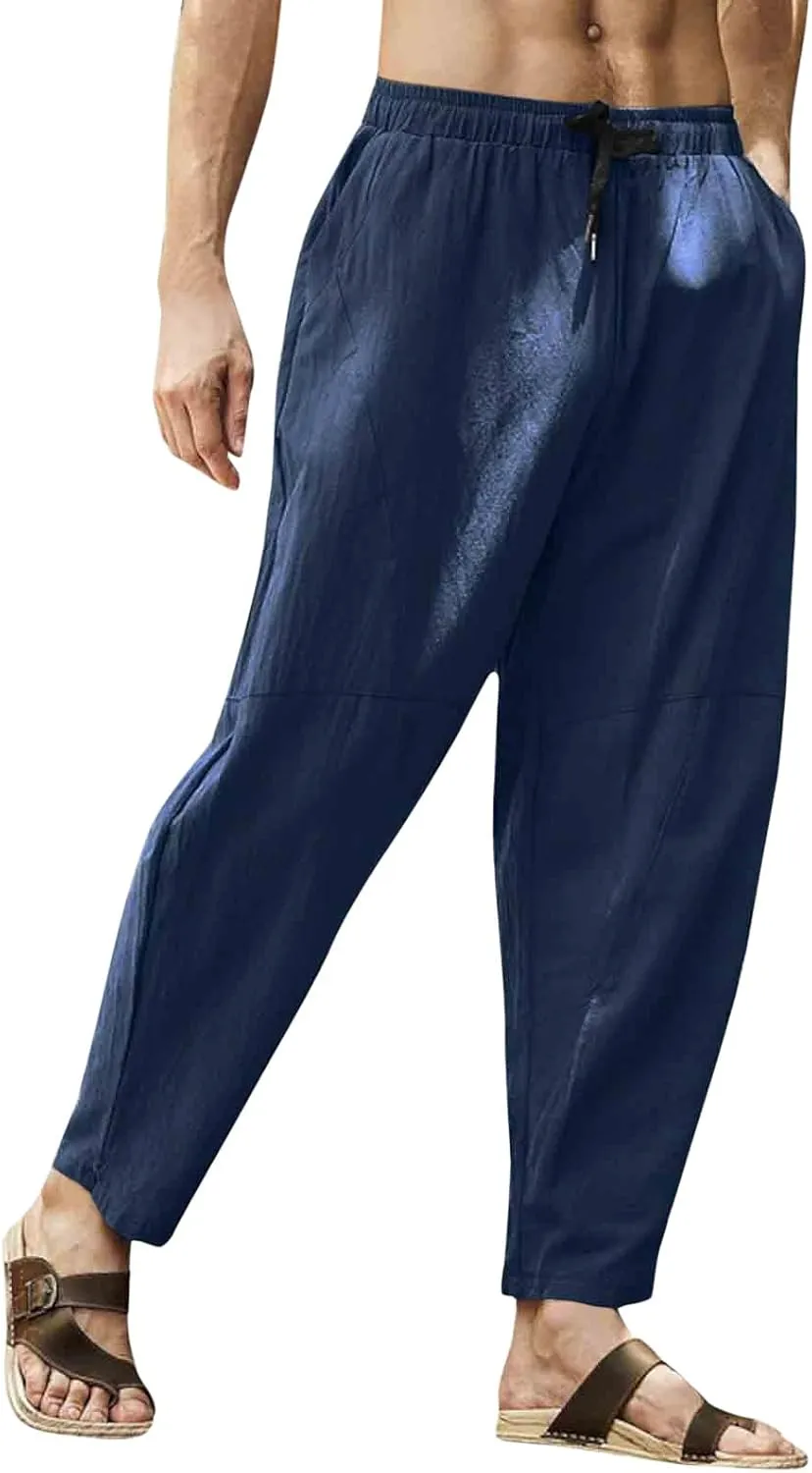 Cargo Pants for Men Baggy Casual Active Sports Sweatpants for Men Long Openleg Track Fleece Cargo Jogging Pants Mens