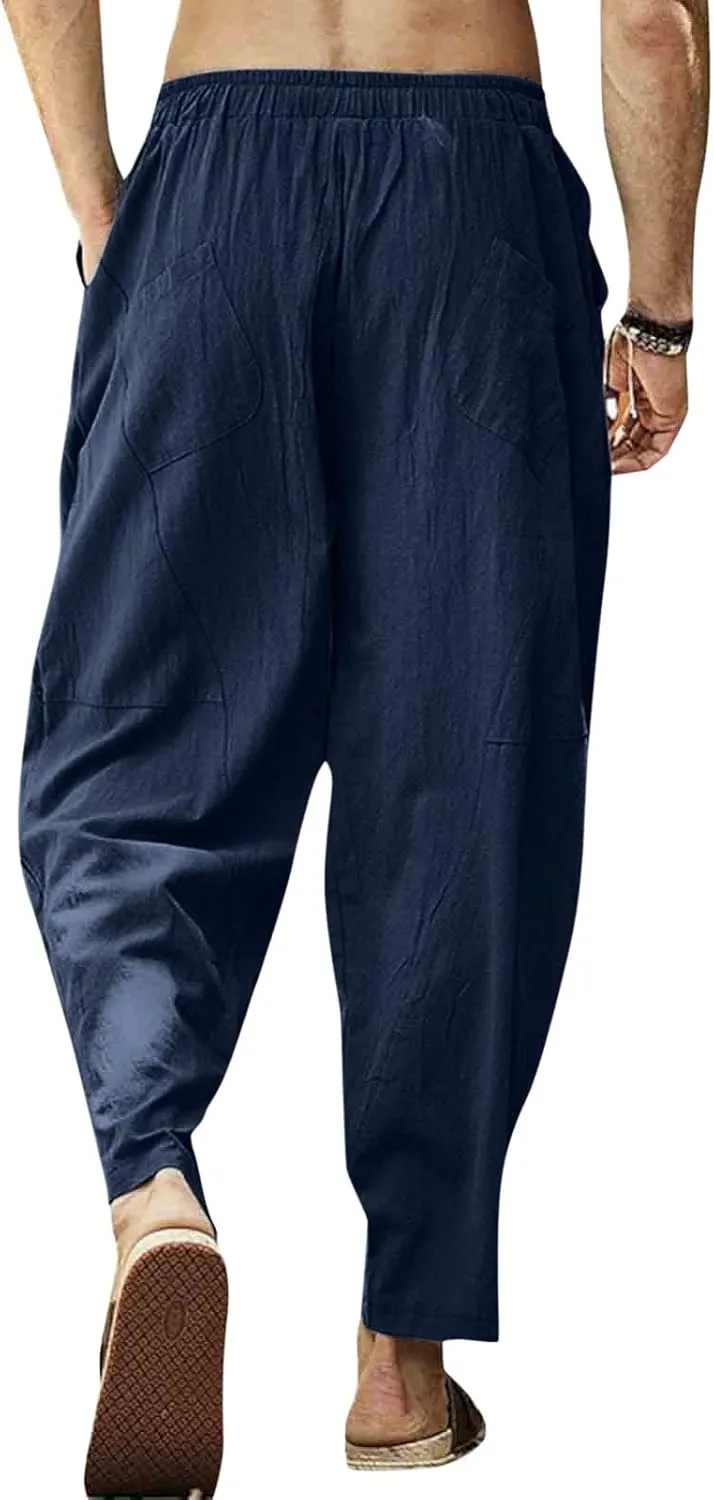 Cargo Pants for Men Baggy Casual Active Sports Sweatpants for Men Long Openleg Track Fleece Cargo Jogging Pants Mens