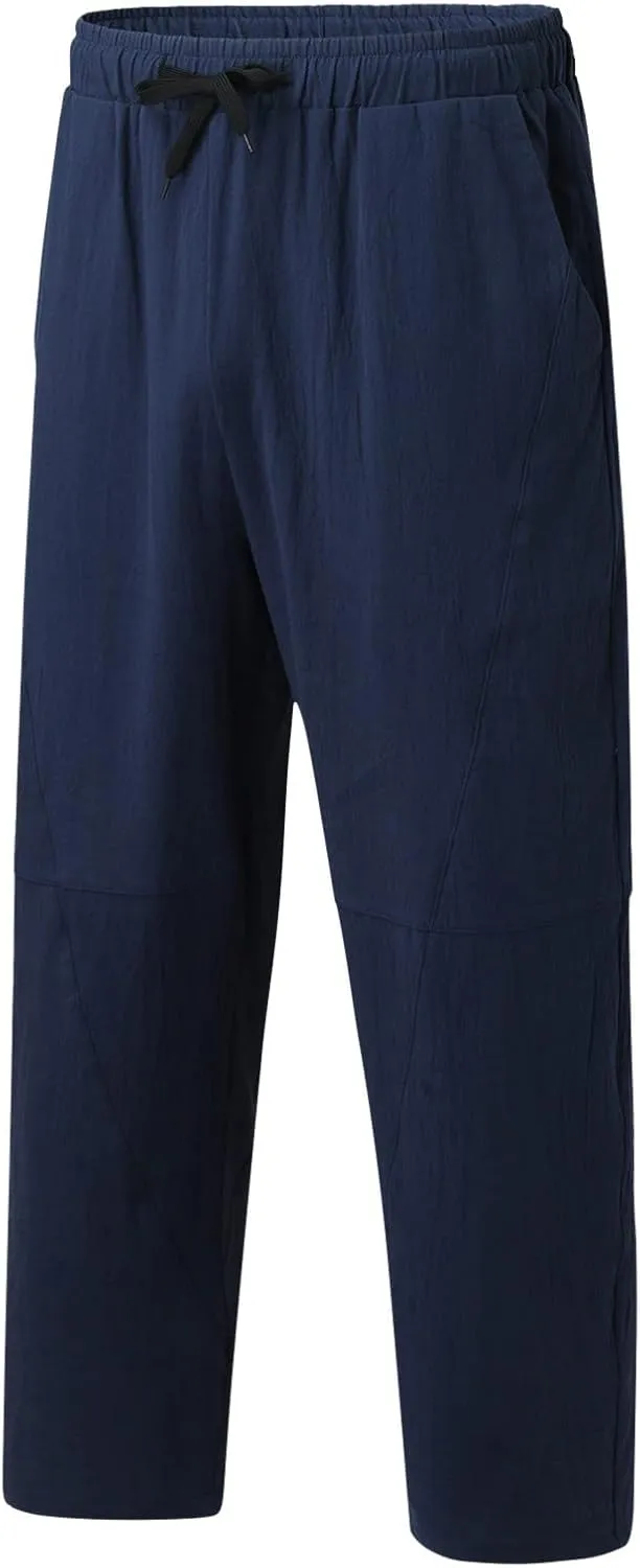 Cargo Pants for Men Baggy Casual Active Sports Sweatpants for Men Long Openleg Track Fleece Cargo Jogging Pants Mens