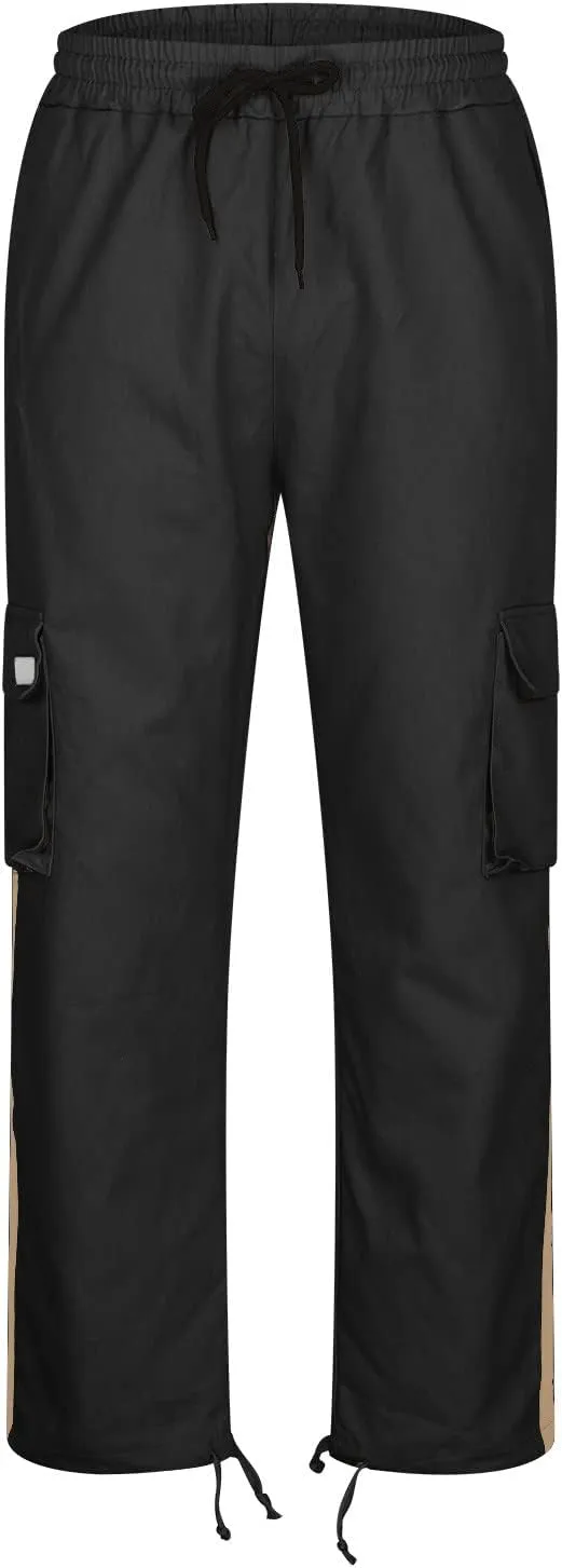 Cargo Pants for Men Baggy Relaxed Fit Causal Work Trousers Outdoor Hiking Cargo Sweatpants Pockets Athletic Joggers