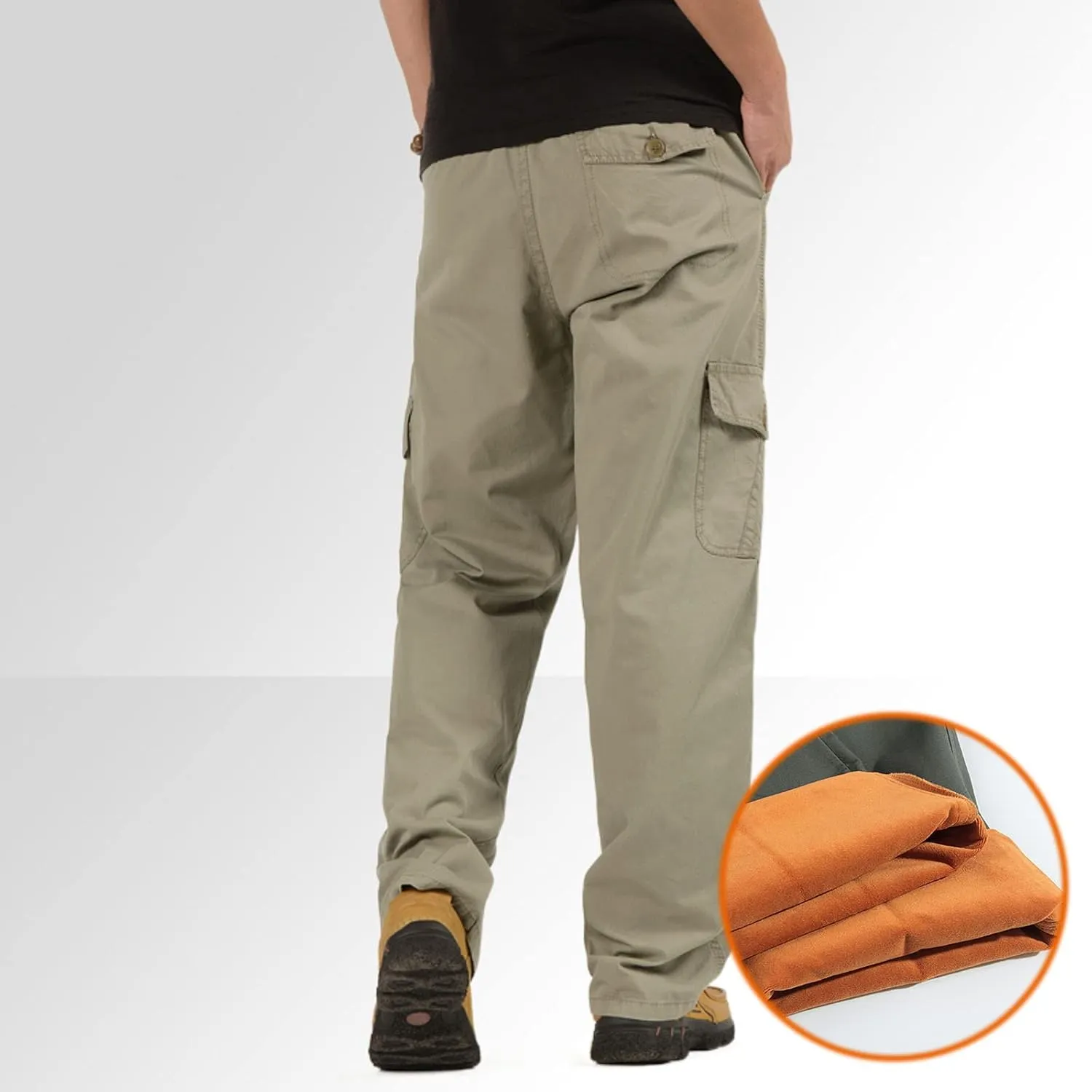 Cargo Pants for Men Relaxed Fit Casual Joggers with Pockets Mens Pants Classic Fit Pocket Cargo Pants for Men Twill