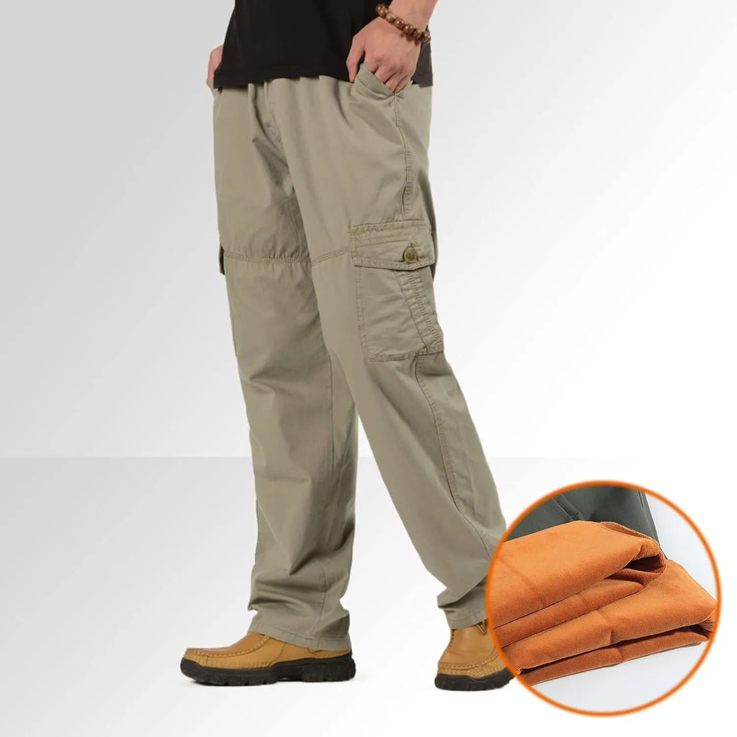 Cargo Pants for Men Relaxed Fit Casual Joggers with Pockets Mens Pants Classic Fit Pocket Cargo Pants for Men Twill