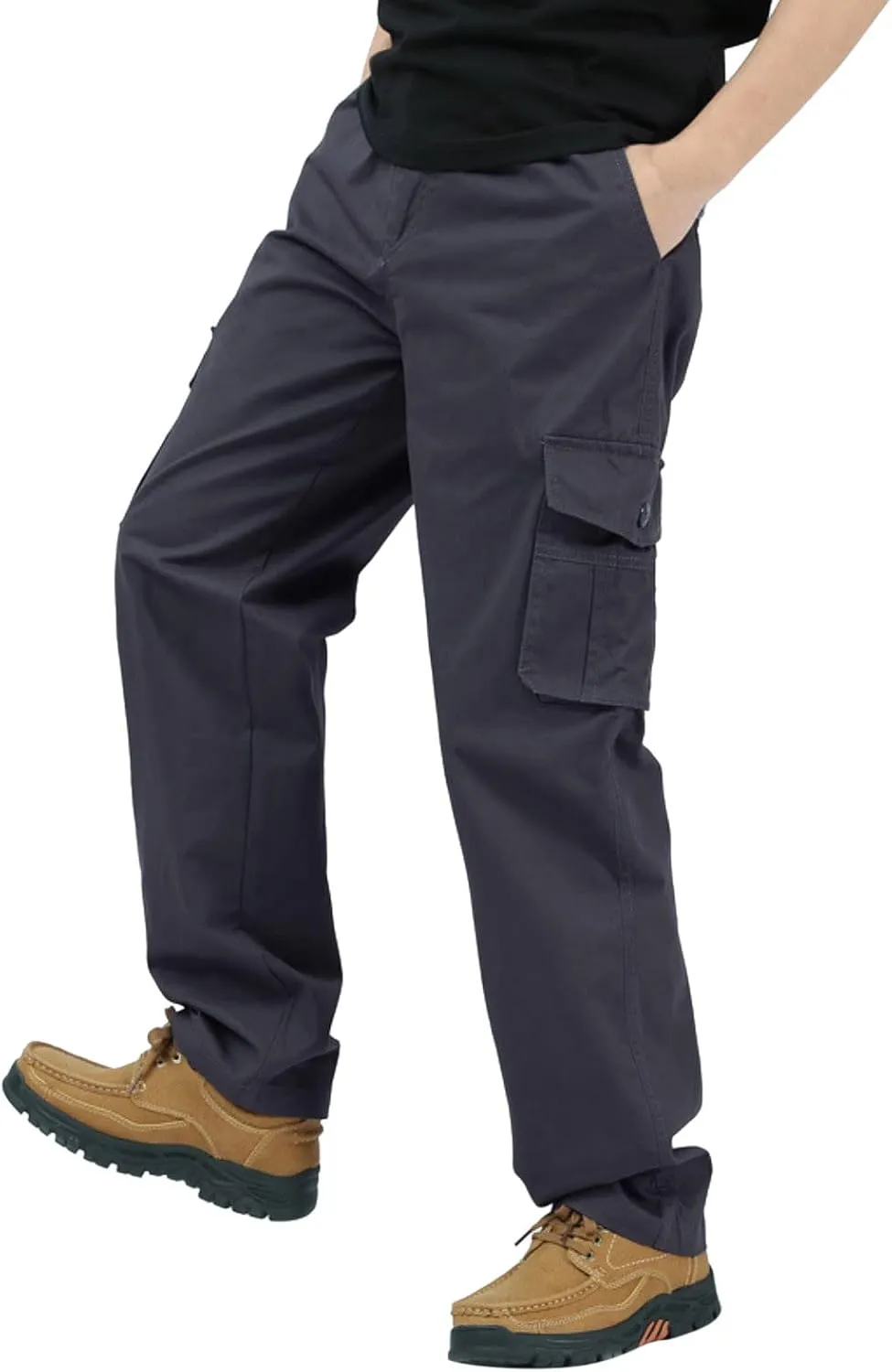 Cargo Pants for Men Relaxed Fit Chino Cargo Pants for Men Workout Sweatpants Casual Long Trousers Men's Cargo Pants