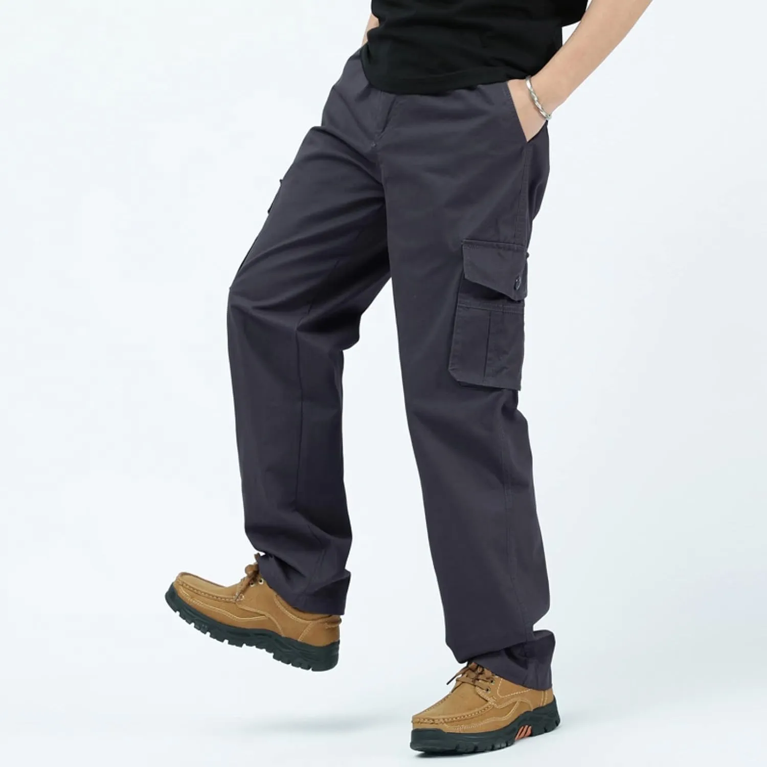 Cargo Pants for Men Relaxed Fit Chino Cargo Pants for Men Workout Sweatpants Casual Long Trousers Men's Cargo Pants